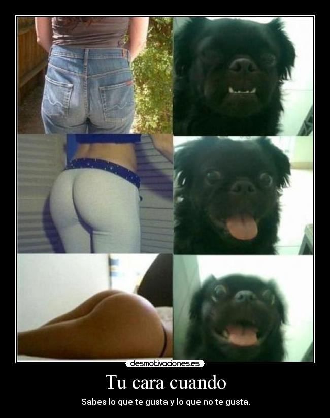 Tu cara cuando - Sabes lo que te gusta y lo que no te gusta.