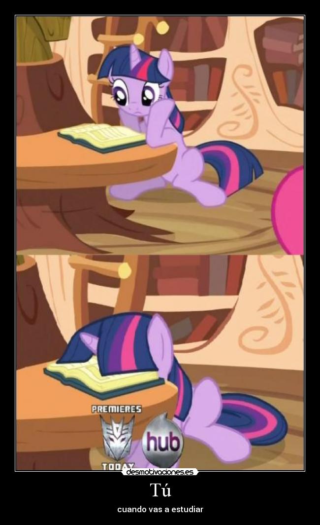 carteles little pony friendship magic twilight sparkle estudiar desmotivaciones