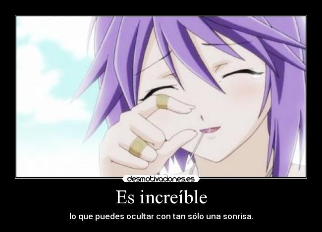 carteles anime mizore ocultar sentimientos con una sonrisa desmotivaciones