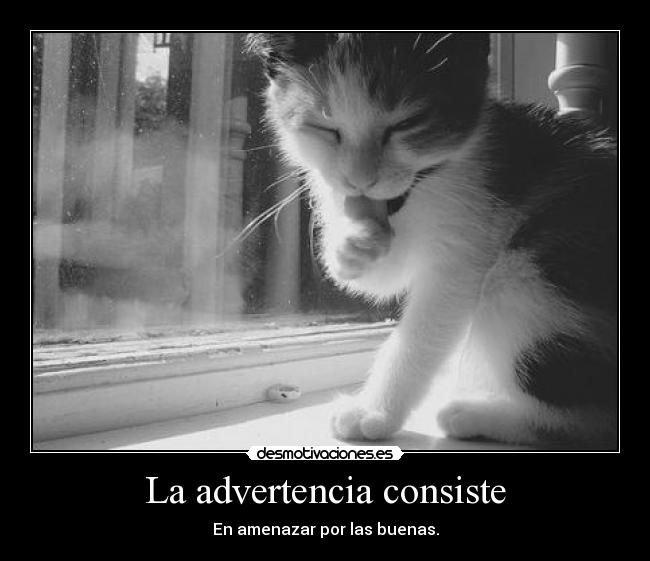 La advertencia consiste - 