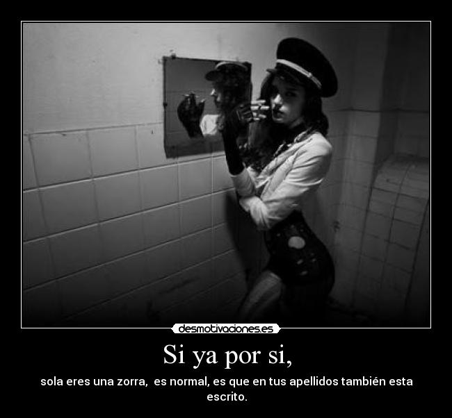 Si ya por si, - sola eres una zorra, es normal, es que en tus apellidos también esta escrito.