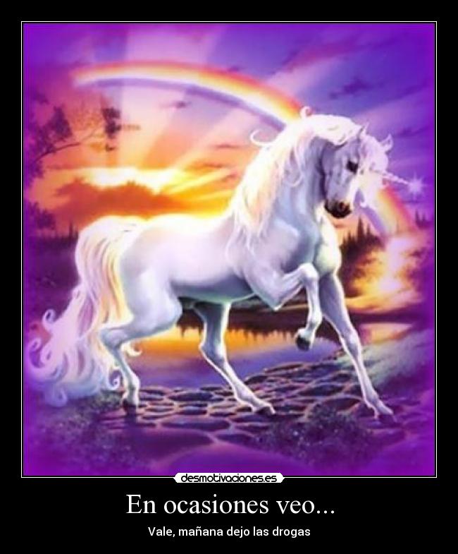 carteles puneteras drogas que hacen ver unicornios desmotivaciones