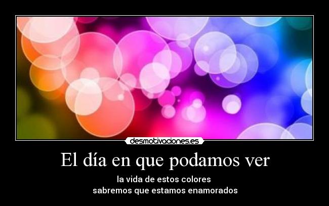 El día en que podamos ver -