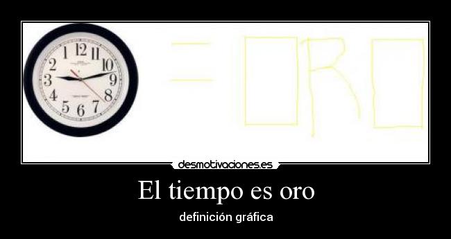 El tiempo es oro - definición gráfica