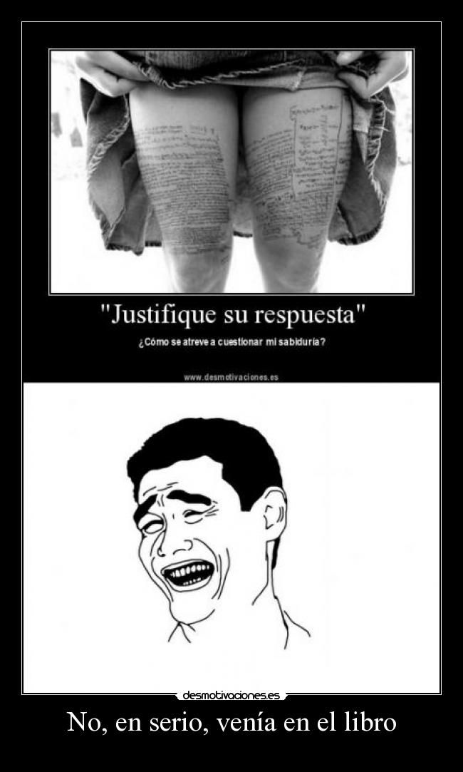 No, en serio, venía en el libro -