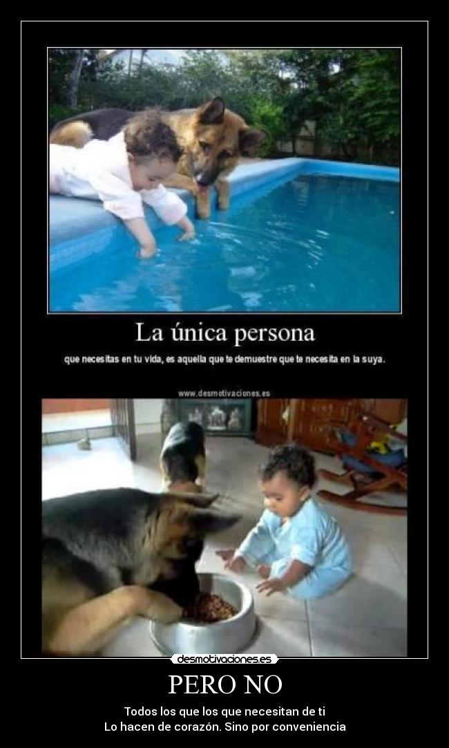 PERO NO - Todos los que los que necesitan de ti
Lo hacen de corazón. Sino por conveniencia