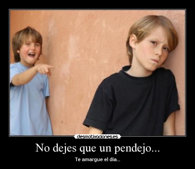No dejes que un pendejo... - 