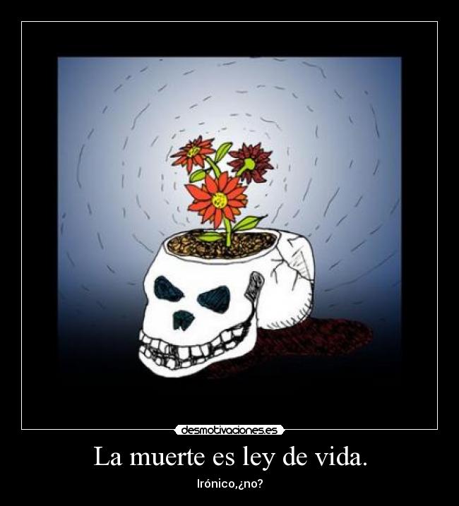 La muerte es ley de vida. -