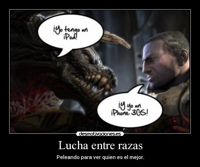 Lucha entre razas - Peleando para ver quien es el mejor.