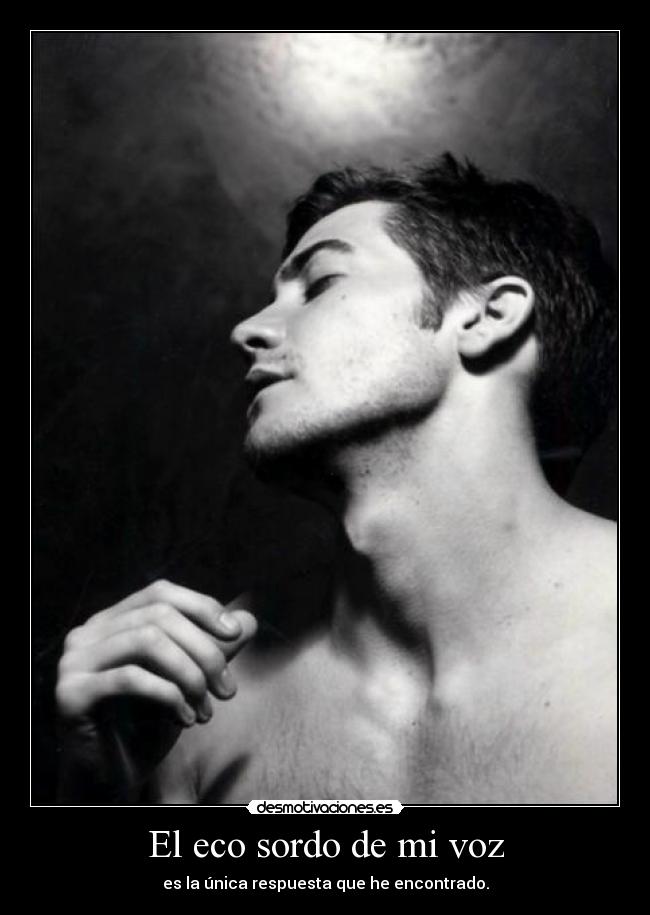 El eco sordo de mi voz -