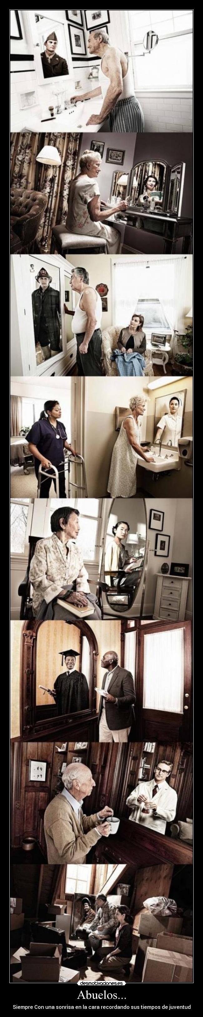 Abuelos... - Siempre Con una sonrisa en la cara recordando sus tiempos de juventud