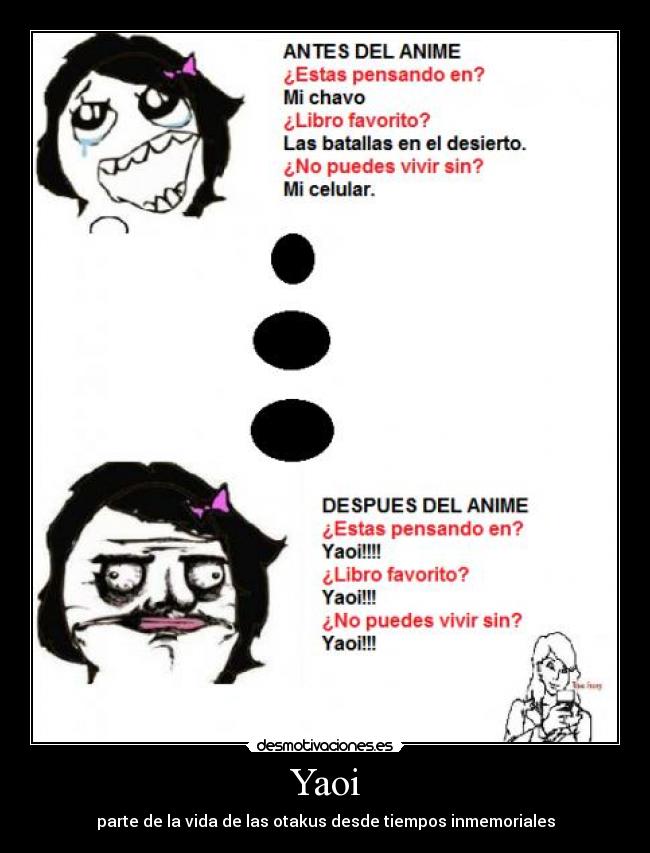 Yaoi - parte de la vida de las otakus desde tiempos inmemoriales