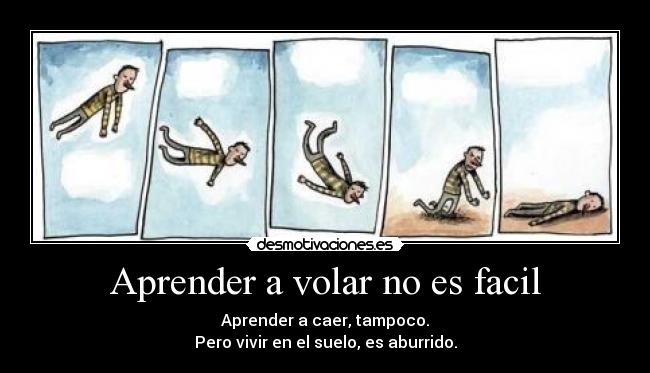 Aprender a volar no es facil -