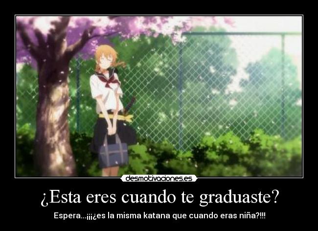 carteles working anime katana chiste yachio desmotivaciones
