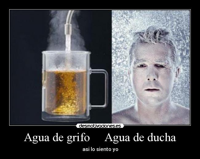 Agua de grifo     Agua de ducha - asi lo siento yo