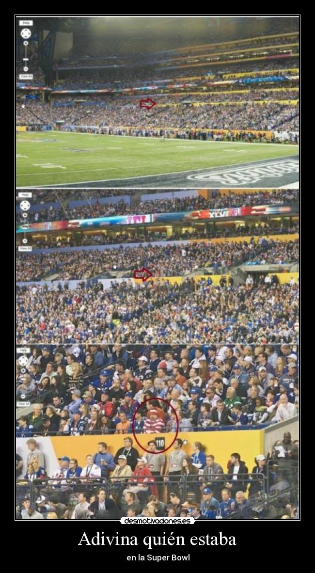 Adivina quién estaba - en la Super Bowl