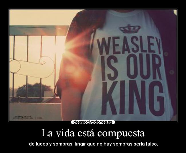 La vida está compuesta -