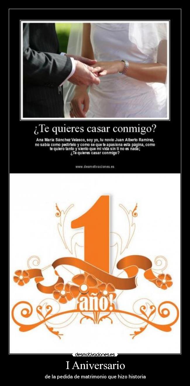 I Aniversario - de la pedida de matrimonio que hizo historia