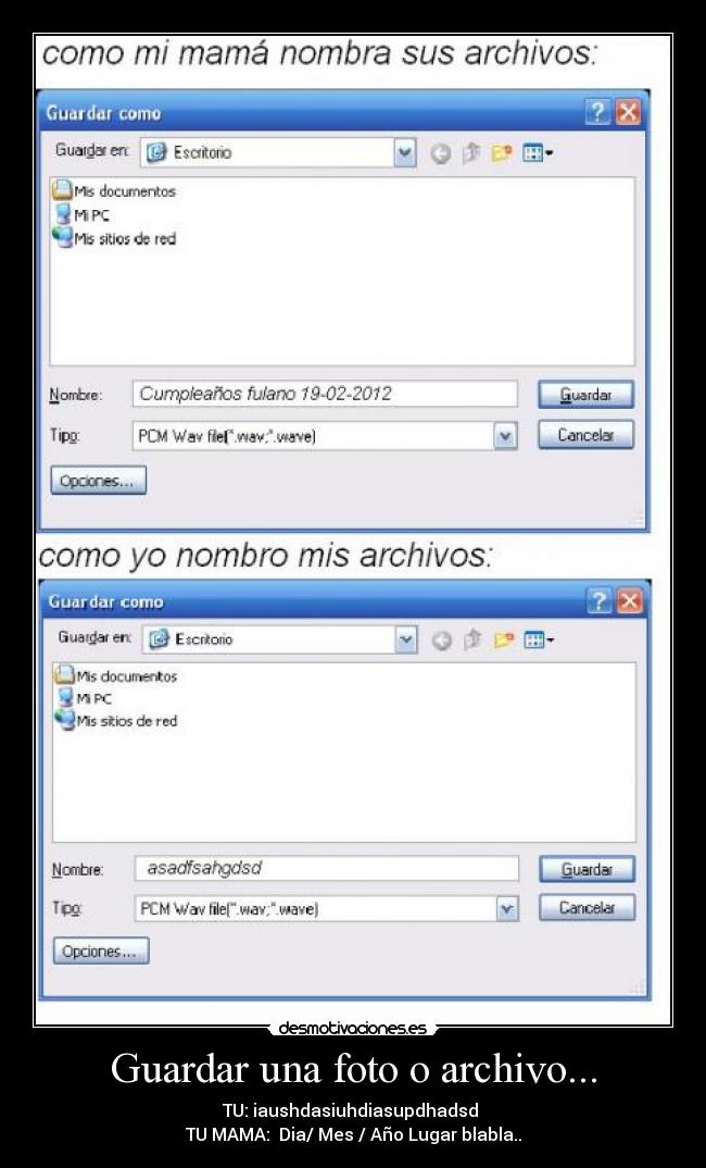Guardar una foto o archivo... - 