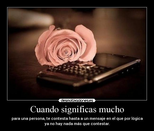 Cuando significas mucho -