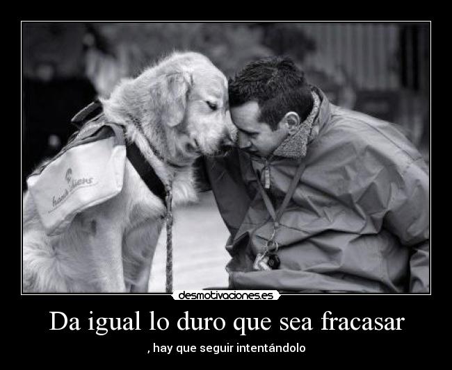 Da igual lo duro que sea fracasar -