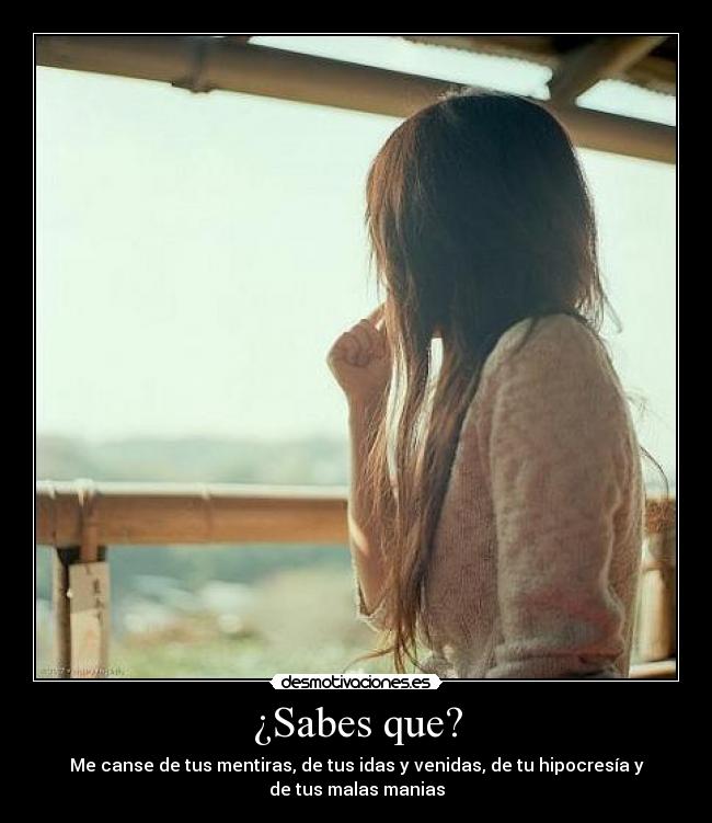 ¿Sabes que? -