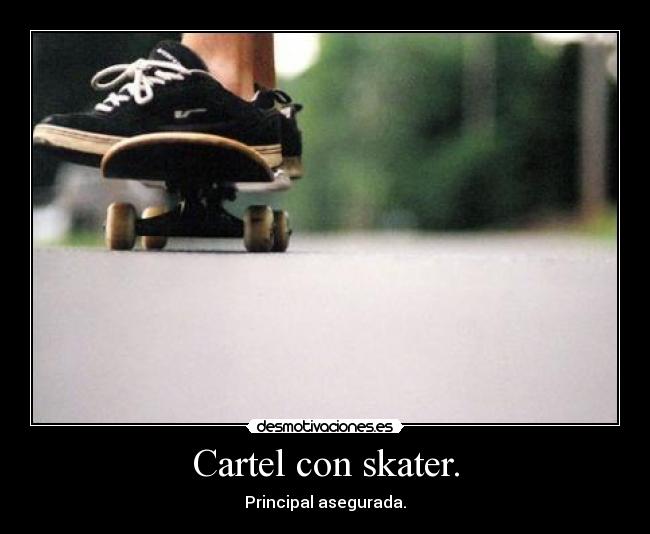 Cartel con skater. - Principal asegurada.