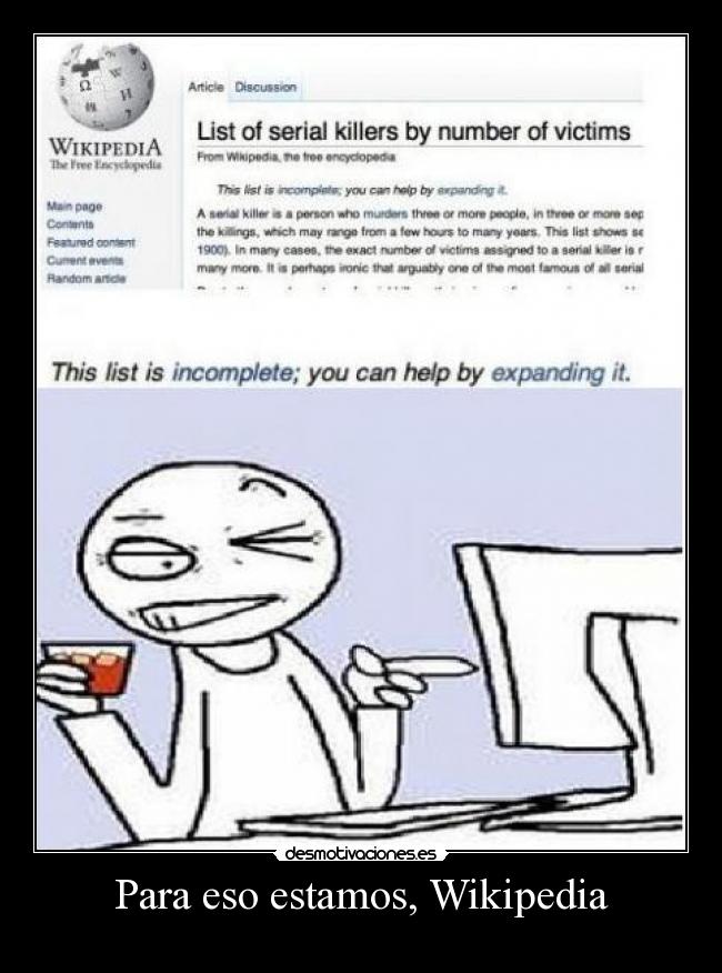 Para eso estamos, Wikipedia -