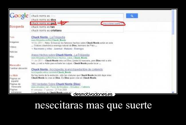 nesecitaras mas que suerte -