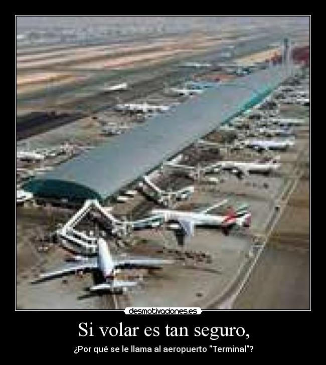 Si volar es tan seguro, - ¿Por qué se le llama al aeropuerto Terminal?
