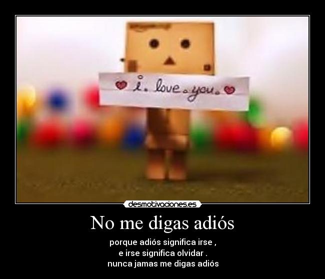 No me digas adiós -