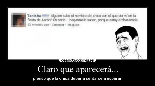 Claro que aparecerá... - 