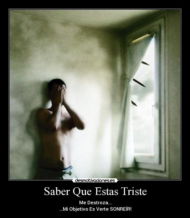 Saber Que Estas Triste - Me Destroza...
...Mi Objetivo Es Verte SONREÍR!