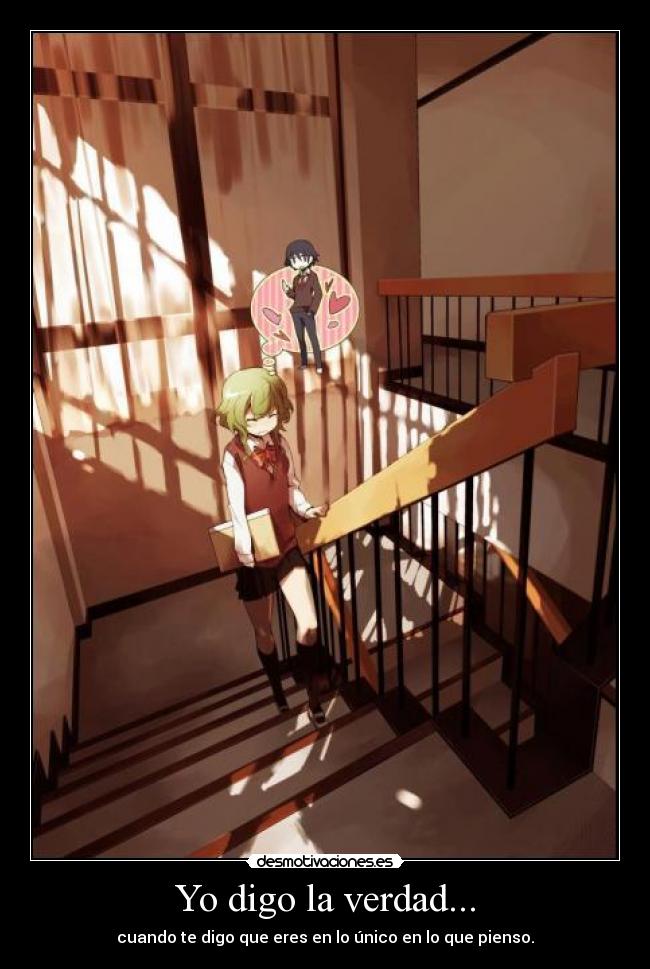 Yo digo la verdad... - cuando te digo que eres en lo único en lo que pienso.