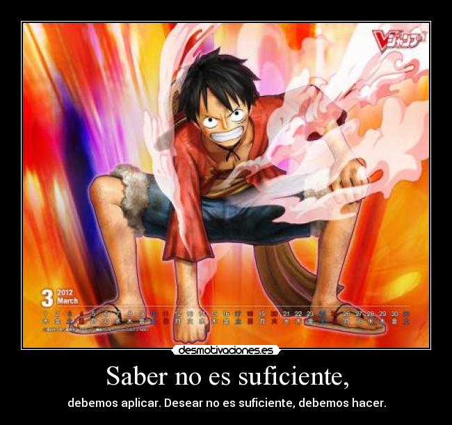 carteles monkey luffy desmotivaciones