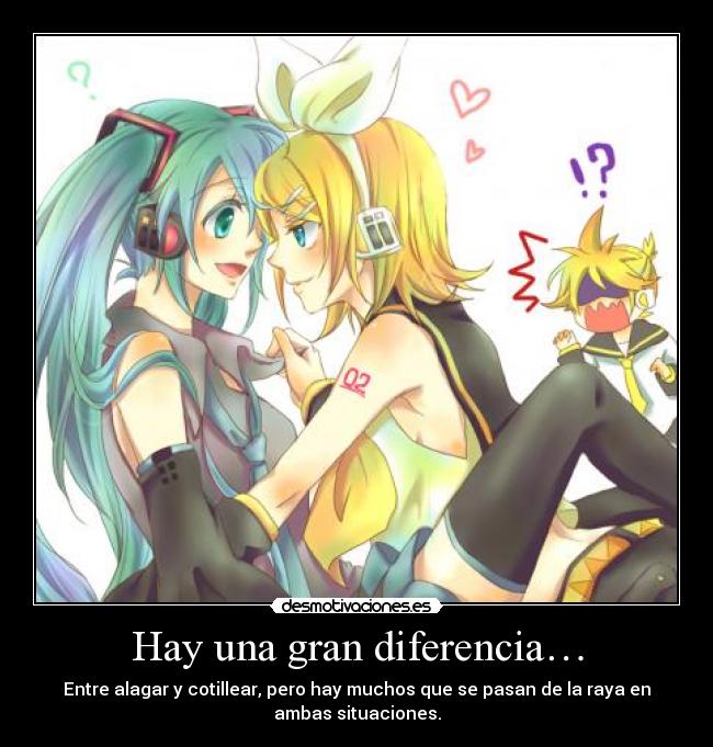 carteles vocaloid hatsune miku kagamine len rin desmotivaciones