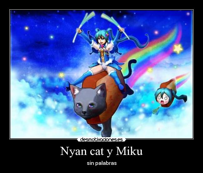 Nyan cat y Miku - sin palabras