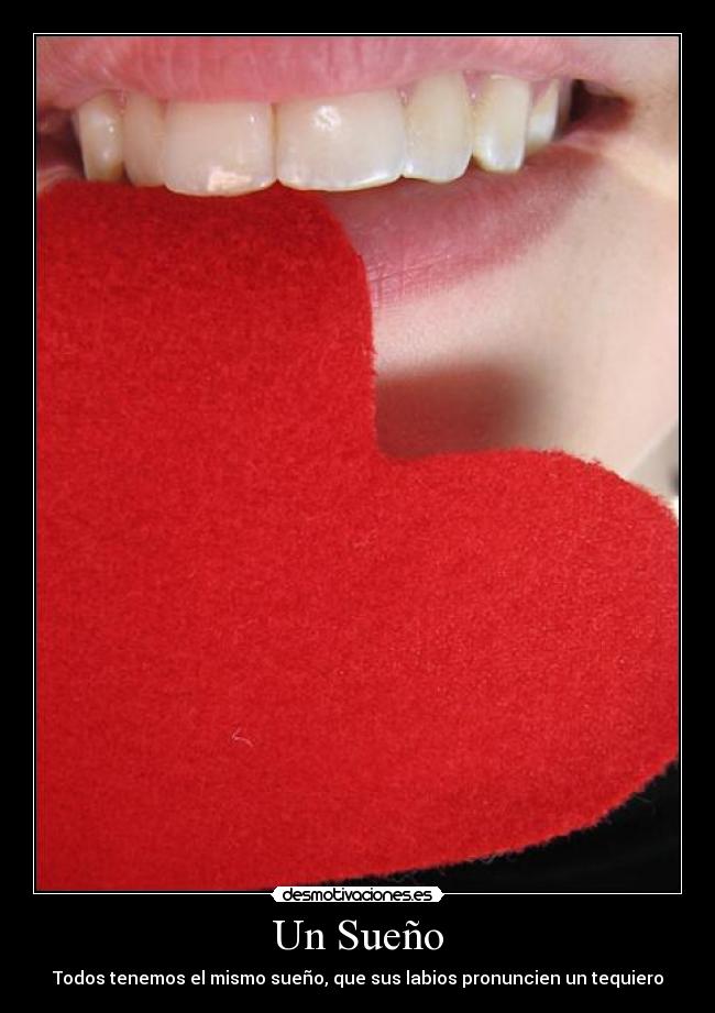 Un Sueño - Todos tenemos el mismo sueño, que sus labios pronuncien un tequiero
