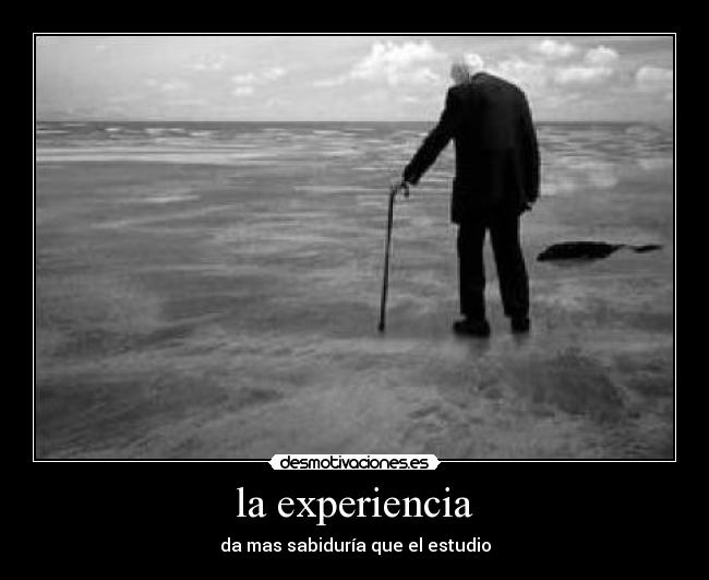 la experiencia - da mas sabiduría que el estudio