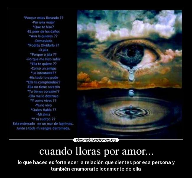 cuando lloras por amor... -