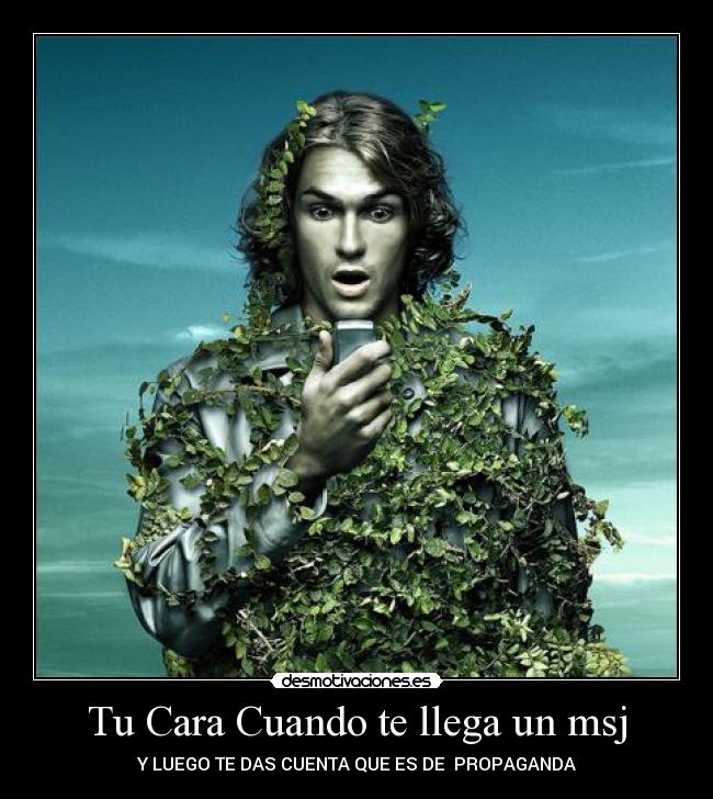 Tu Cara Cuando te llega un msj -