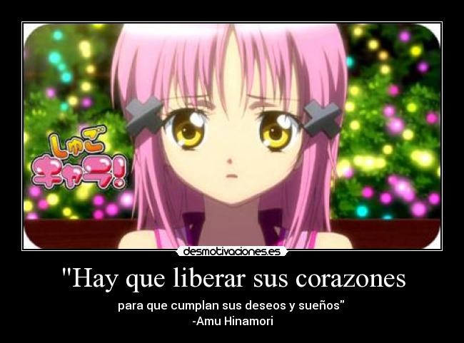 carteles otaku shugo chara amu hinamori anime corazon esperanza sueno huevos desmotivaciones