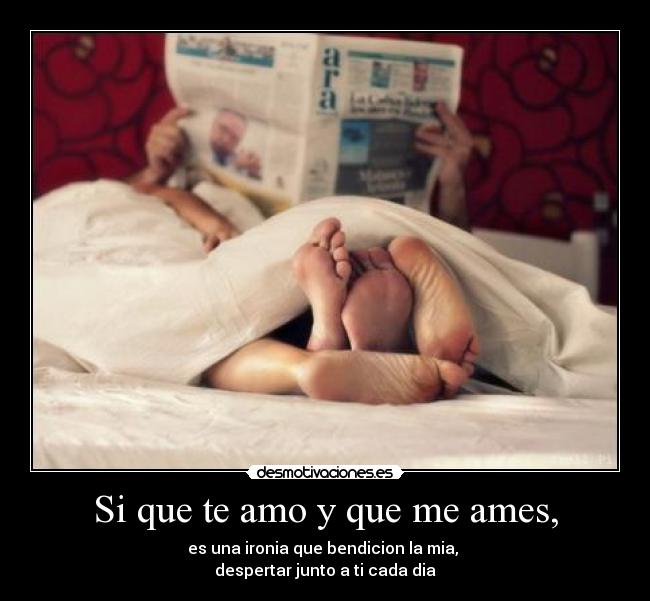 Si que te amo y que me ames, - 