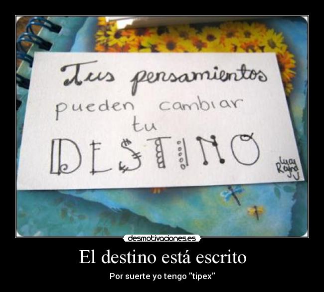 El destino está escrito -