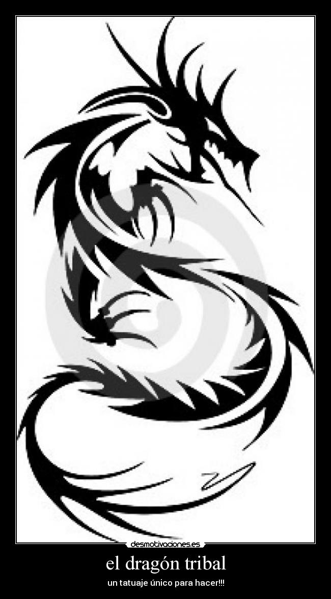 carteles dragon tribal tatuaje desmotivaciones