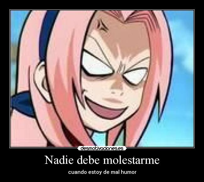 Nadie debe molestarme - cuando estoy de mal humor