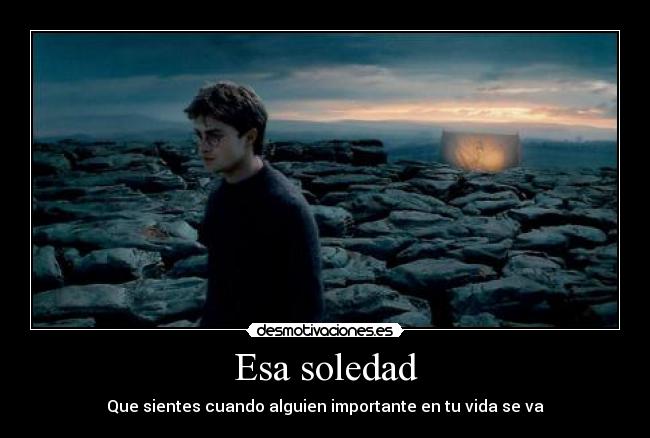 Esa soledad - Que sientes cuando alguien importante en tu vida se va