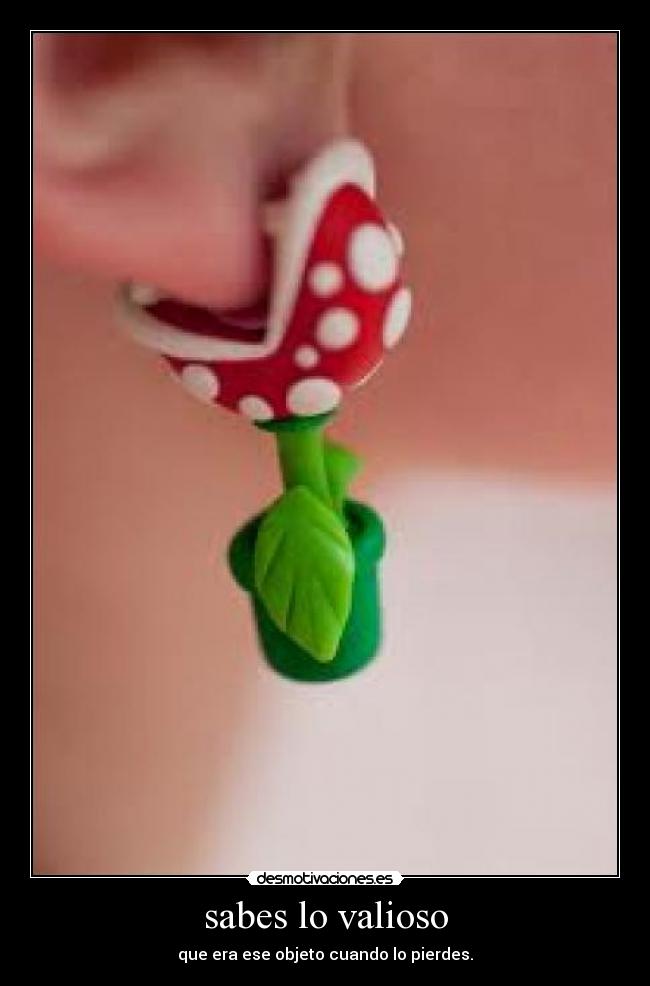 sabes lo valioso - que era ese objeto cuando lo pierdes.