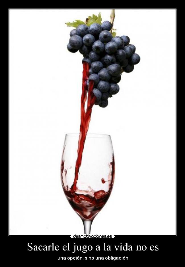 Sacarle el jugo a la vida no es - una opción, sino una obligación