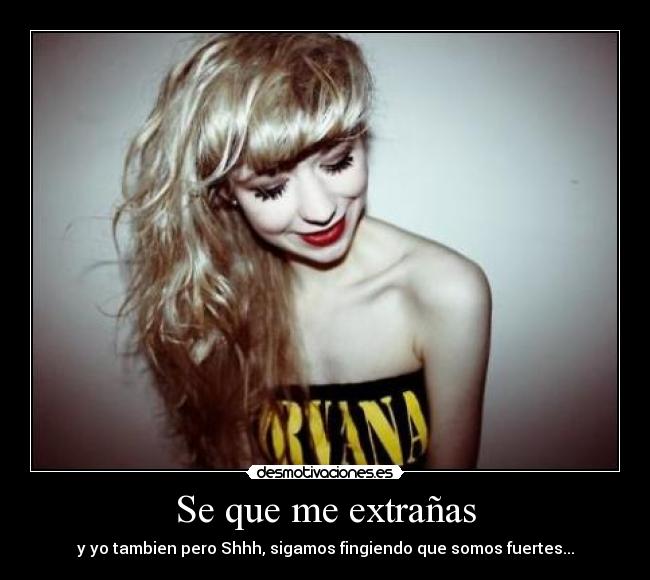 Se que me extrañas -